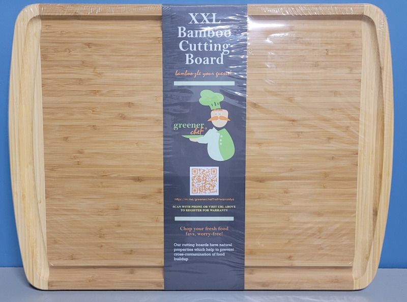 New - Greener Chef 24"&times;18" XXL Bamboo Cutting Board