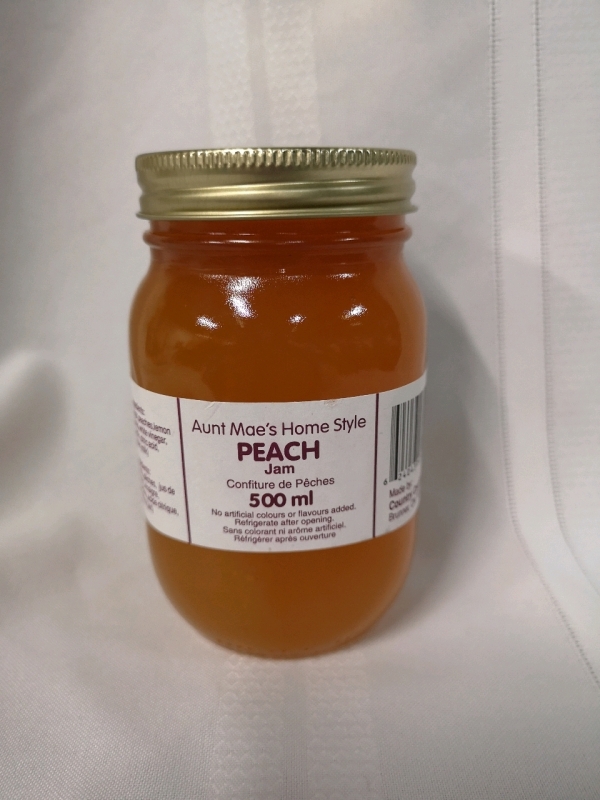 New Aunt Mae's Home Style Peach Jam 500 mL