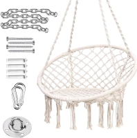 New Hammock Hanging Chair - for Weight 265 Lbs (Beige)