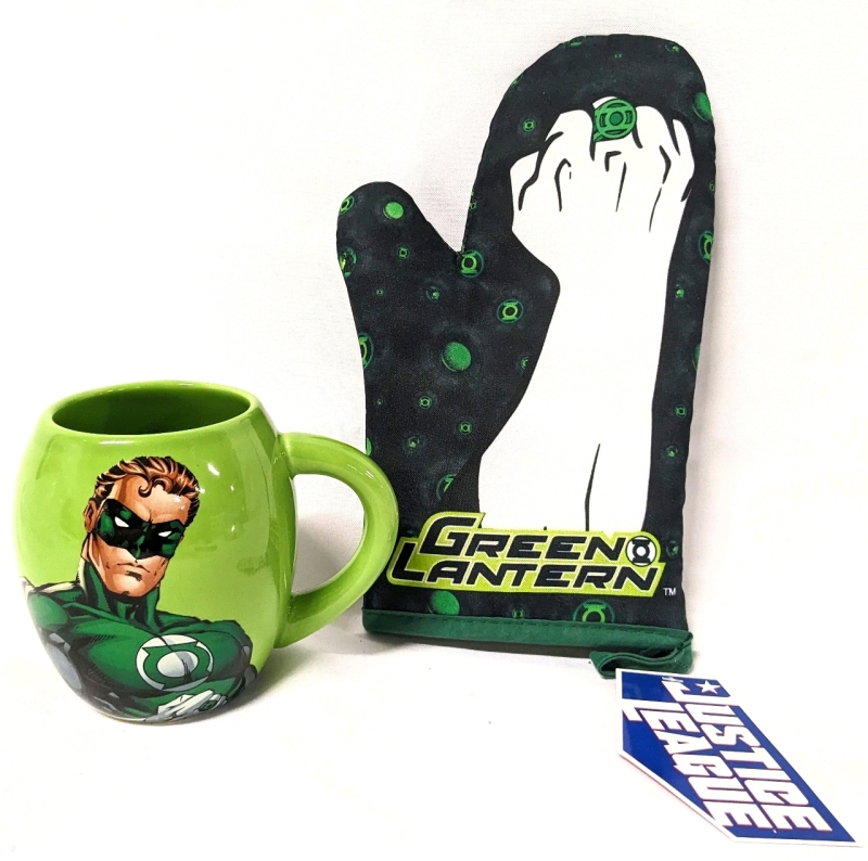 New GREEN LANTERN DC Comics Ceramic Mug & Oven Mit