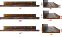New Giftgarden 36 Inch Large Floating Shelves for Wall Set of 3