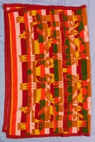 Vintage Brightly Coloured Thick EXLAN Blanket 57" x 76"