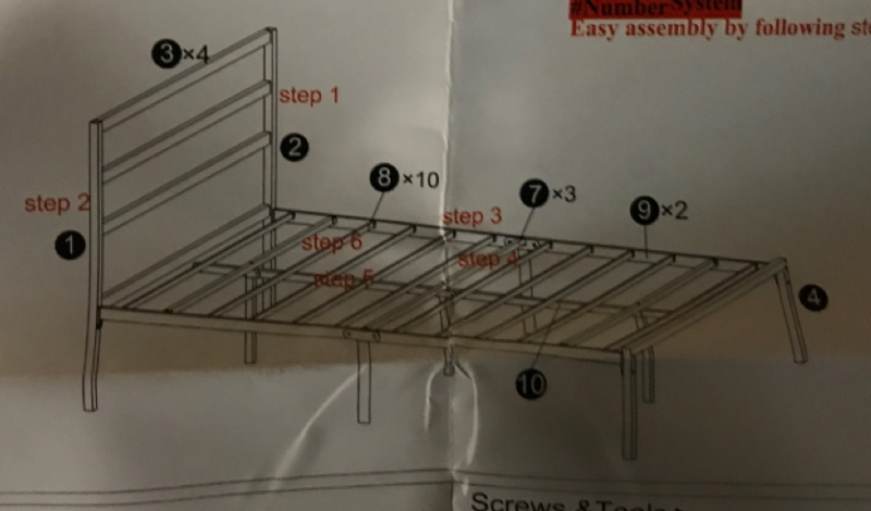 New Queen size Bedframe Metal