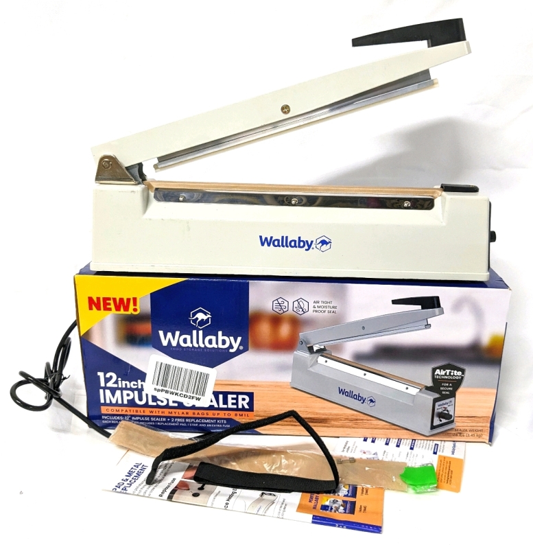 WALLABY 12" Impulse Bag Sealer : Compatible with Mylar Bags up to 8Mil