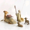 New Willow Tree Shepherd and Stable Animals, 4-piece set of figures by Susan Lordi 26105 - 2