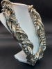 Chunky Silver Berry Vine Braided Statement Necklace - 3