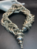 Chunky Silver Berry Vine Braided Statement Necklace - 5