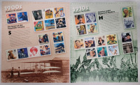 US Postal ' Celebrate the Century 1900s & 1910s ' Postage Stamp Sheets
