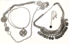 Stupendous Silver Tone Jewelry : Celtic Knot on Torque-Style Necklace, Statement Necklace Bedecked with Reproduction Coins feat. Queen Elizabeth +