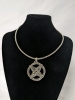Stupendous Silver Tone Jewelry : Celtic Knot on Torque-Style Necklace, Statement Necklace Bedecked with Reproduction Coins feat. Queen Elizabeth + - 2