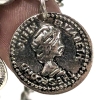 Stupendous Silver Tone Jewelry : Celtic Knot on Torque-Style Necklace, Statement Necklace Bedecked with Reproduction Coins feat. Queen Elizabeth + - 5