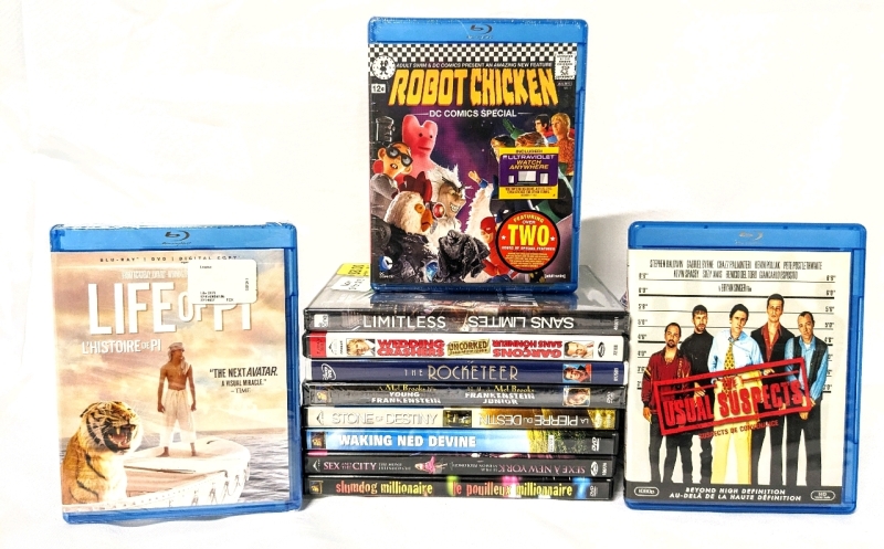 Assorted DVDs and Blu-Ray Movies & Series: Some New & Sealed!