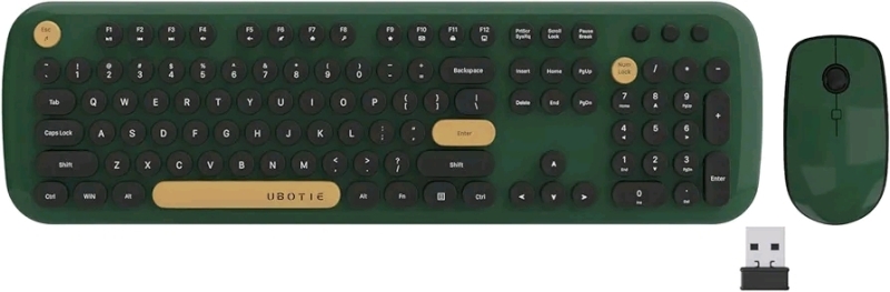 New Ubotie Wireless Keyboard and Mouse Set - SMK-648385