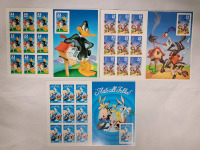 1999 & 2000 US Postal ' Looney Tunes ' Postage Stamp Sheets