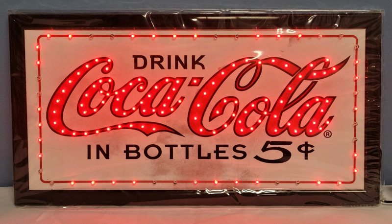 Coca-Cola High Intensity LED Wall Sign , measures 19"&times;10" . Working