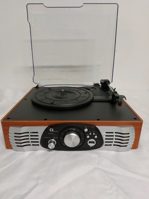 1ByOne 3-Speed Stereo Turntable with Built in Speakers