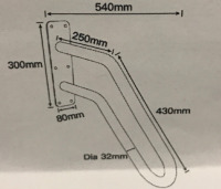 New Purify Handrail For Outdoor Steps 21.5&rdquo;x11.8&rdquo;
