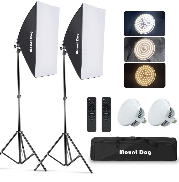 Softbox Lighting Kit, skytex Continuous Photography Lighting Kit with 2x20x28in Soft Box