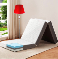 New bedluxury 4 Inch Tri Folding Mattress Single Bed Twin Size