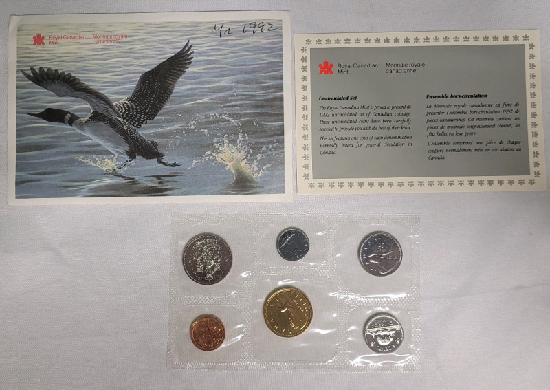 1992 (1867-) Canadian Uncirculated Coin Set , Sealed