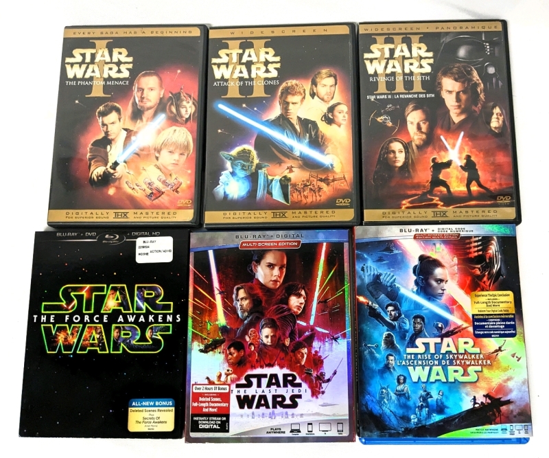 STAR WARS Prequels DVDs & Sequels DVD/Blu-Rays