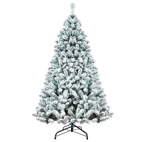 Leheyhey 5FT 2pc Artificial Snow Flocked Christmas Tree .