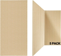 New 5 Pack Acoustic Soundproofing Panels 48" x 24" x 0.4" (Camel)
