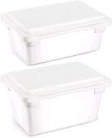 New Barydat 2 Pack Food Storage Box Totes, Freezer and Dishwasher Safe Commercial Food Storage Containers, Storage Bins with Lids (5 and 3.5 Gallon)