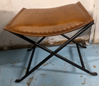 Leather Like Collapsible Ottoman 17" tall 18.5" wide, 16" deep.