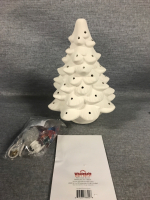 Ready To Paint Ceramic Bisque, Large Christmas Tree & Base