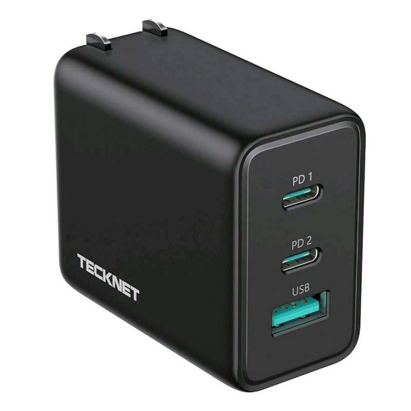 New TECKNET USB C Charger 65W PD 3.0 GaN Type Foldable Adapter