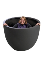 New HUGE! Green Theory Fibreglass Matte Grey 41" Diameter 30" Tall