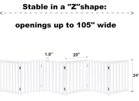 LZRS Solid Hardwood Freestanding Pet Gate