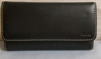 Black leather ROOTS wallet as new