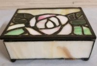 Small stained glass trinket box