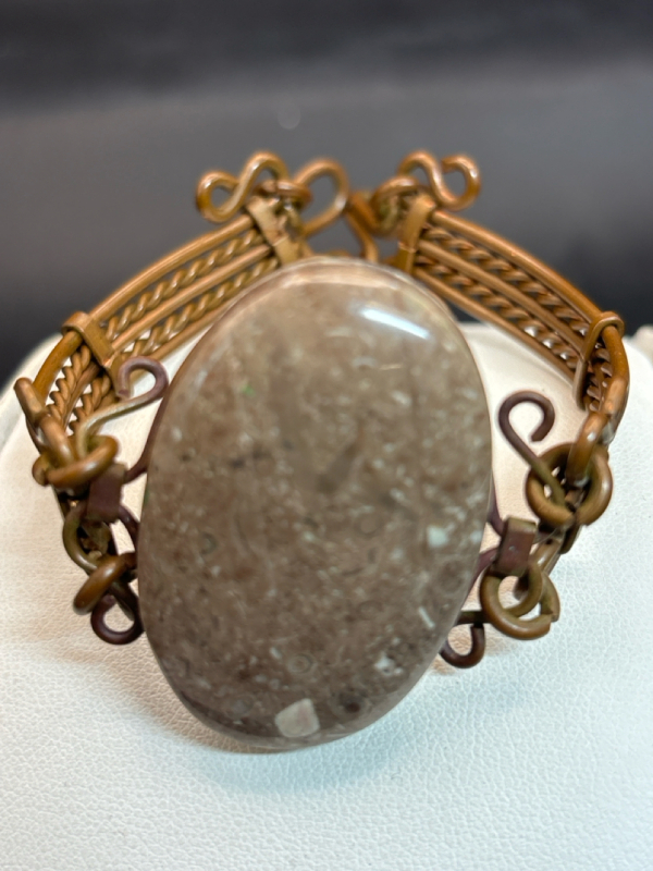 Vintage Fossil Copper. Wire work Bracelet