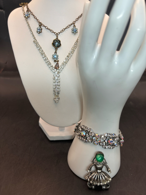 Rhinestone AB Bracelet and Necklaces