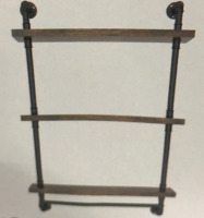 Helsin Industrial Pipe Shelves 3 Tier