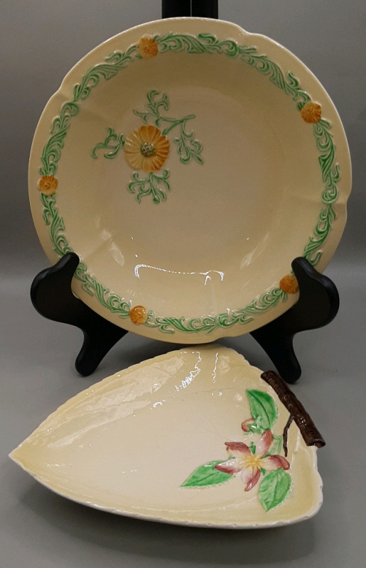 Vintage Carlton Ware Apple Blossom Dish Carlton Ware Yellow Buttercup Bowl 8.5"