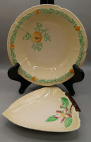Vintage Carlton Ware Apple Blossom Dish Carlton Ware Yellow Buttercup Bowl 8.5"