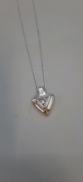 Vintage 925 Sterling and CZ Pendant on 16" Sterling Silver Chain