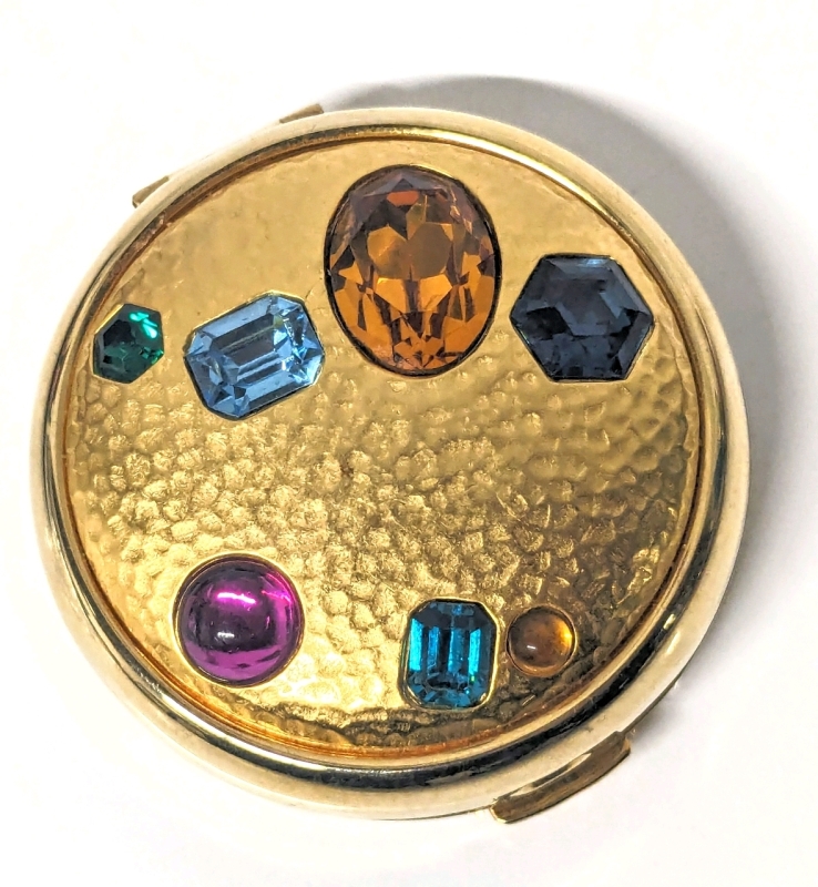 ESTEE LAUDER Golden Jewel Powder Compact 2.4" Diameter