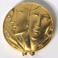 ESTEE LAUDER " Pleasures " Solid Parfume Compact 1.5" Diameter