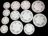Royal Albert " Silver Maple " Place Settings for 2 : Dinner Plates 10.25", Salad Plates 8.25", Bread & Butter Plates 6.25"