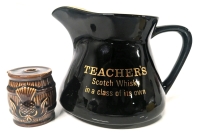 BESWICK Whiskey Decanter 2.25" Tall & WADE Teacher's Scotch Whiskey Pub Jug 4.7" Tall,