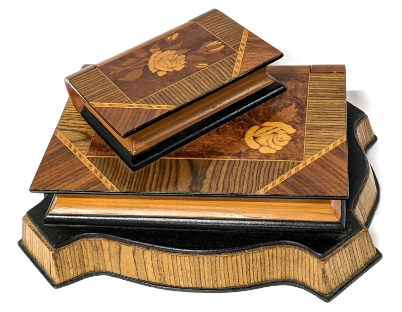 Antique Inlaid Wood Puzzle Box Sorrento, Italy (As-Found) 13.75" x 10" x 5.75" Tall