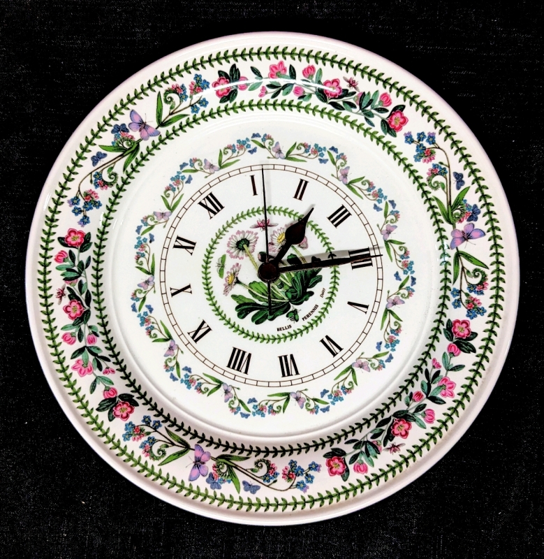 PORTMEIRION "Botanical Garden" Wall Clock 10.4" Diameter (Working)