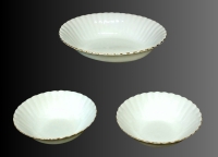 Royal Albert England "Val D'Or" : Oval Vegetable Bowl 9" x 7.5" & 2 Cereal Bowls 6.25"