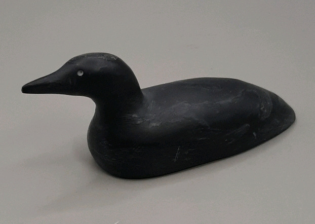 Vintage 3"L Inuit Soapstone Carving of a Loon signed by Artist