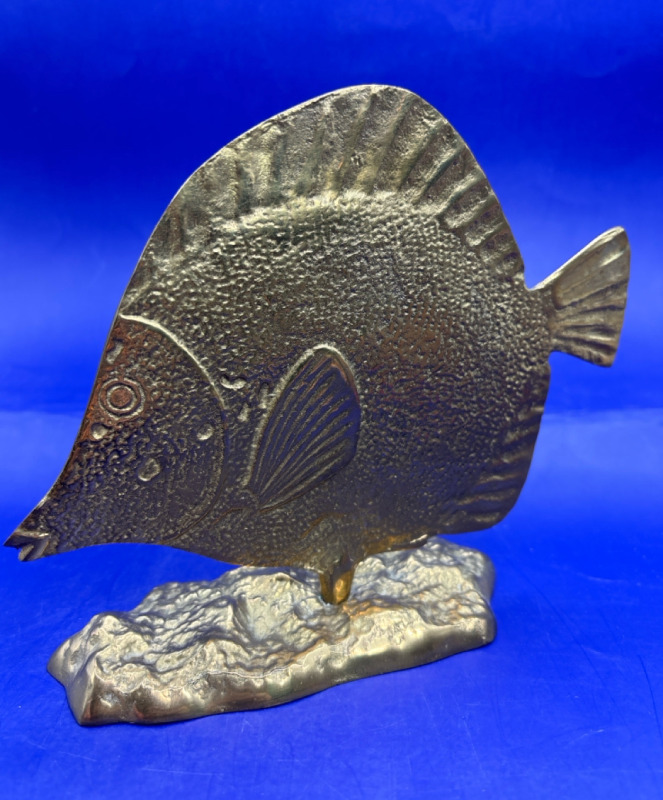 Large Brass Fish with Personality
